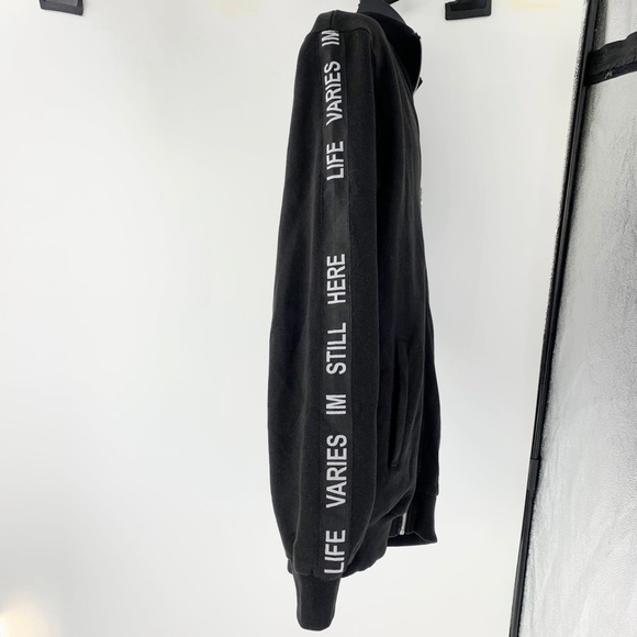 LVISH Men Sweatshirt Full Zip Black Pockets Sz XL - Picture 9 of 13